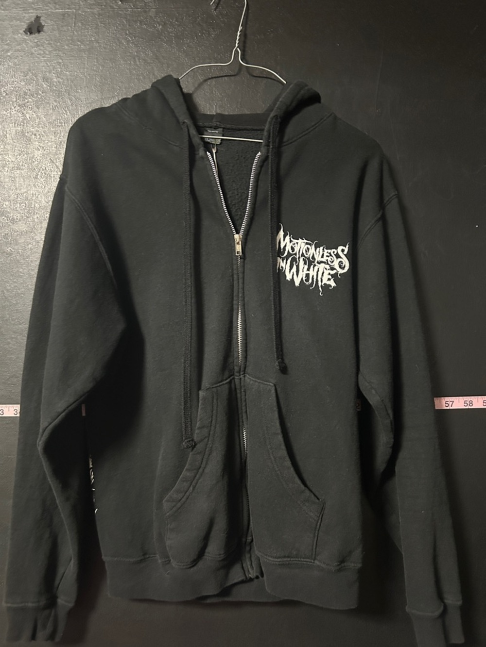 Vintage Motionless in White Emo Goth Punk Band Zip Hoodie - Picture 3 of 4